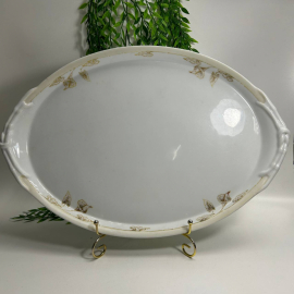 Блюдо Гарднер Ф.Я. Императорская Россия до 1917г. Фарфор рельефный с ручной росписью. Антиквариат. Картинка 1